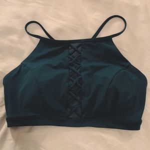 Lululemon teal high neck swim top